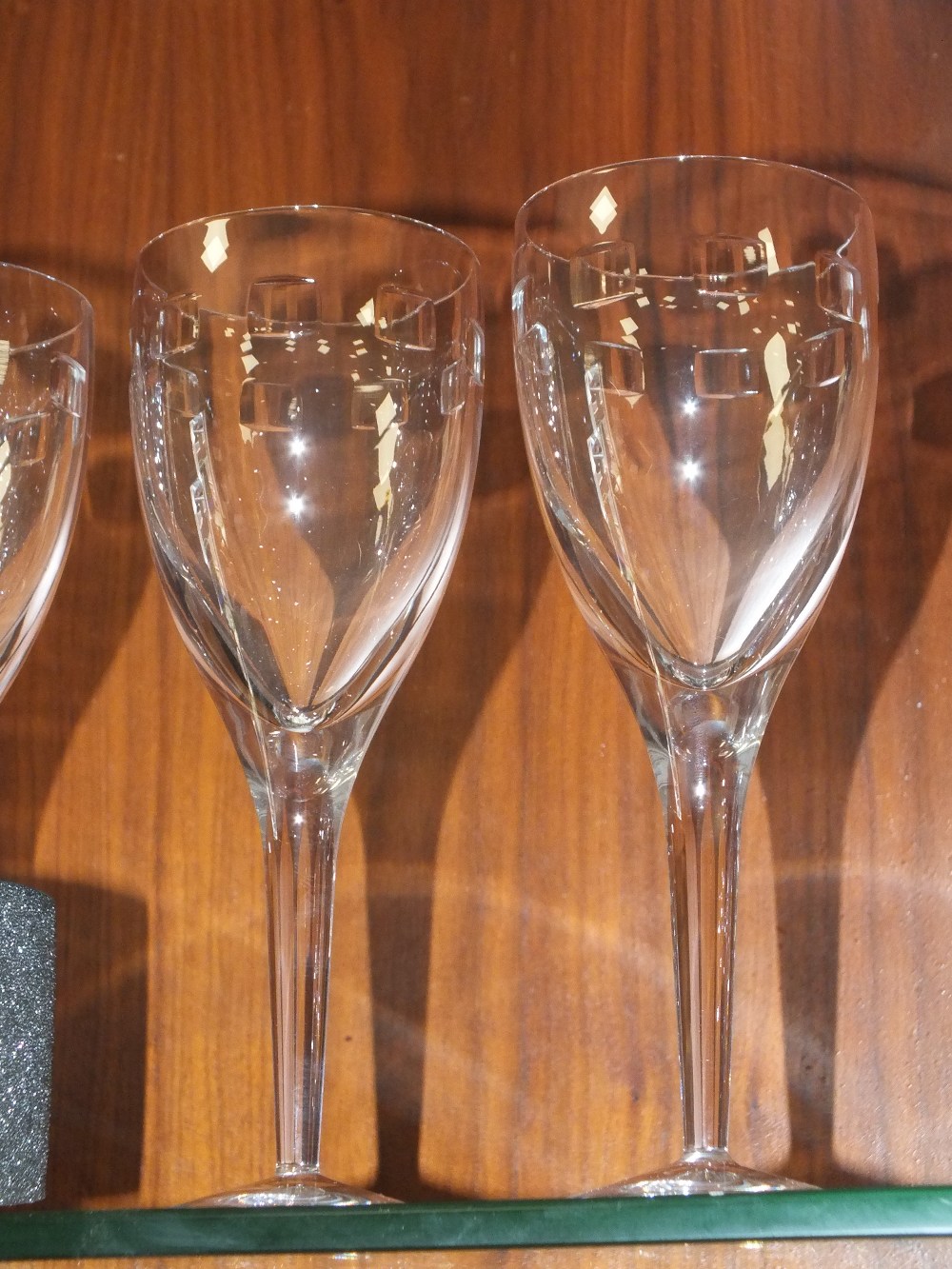 A SET OF SIX JOHN ROCHA WATERFORD CRYSTAL WINE GLASSES - Image 2 of 3