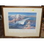 CONCORDE INTEREST - A LIMITED EDITION TIMOTHY O'BRIEN PRINT WITH SIGNATURES 122/1950 36 X 45 CM