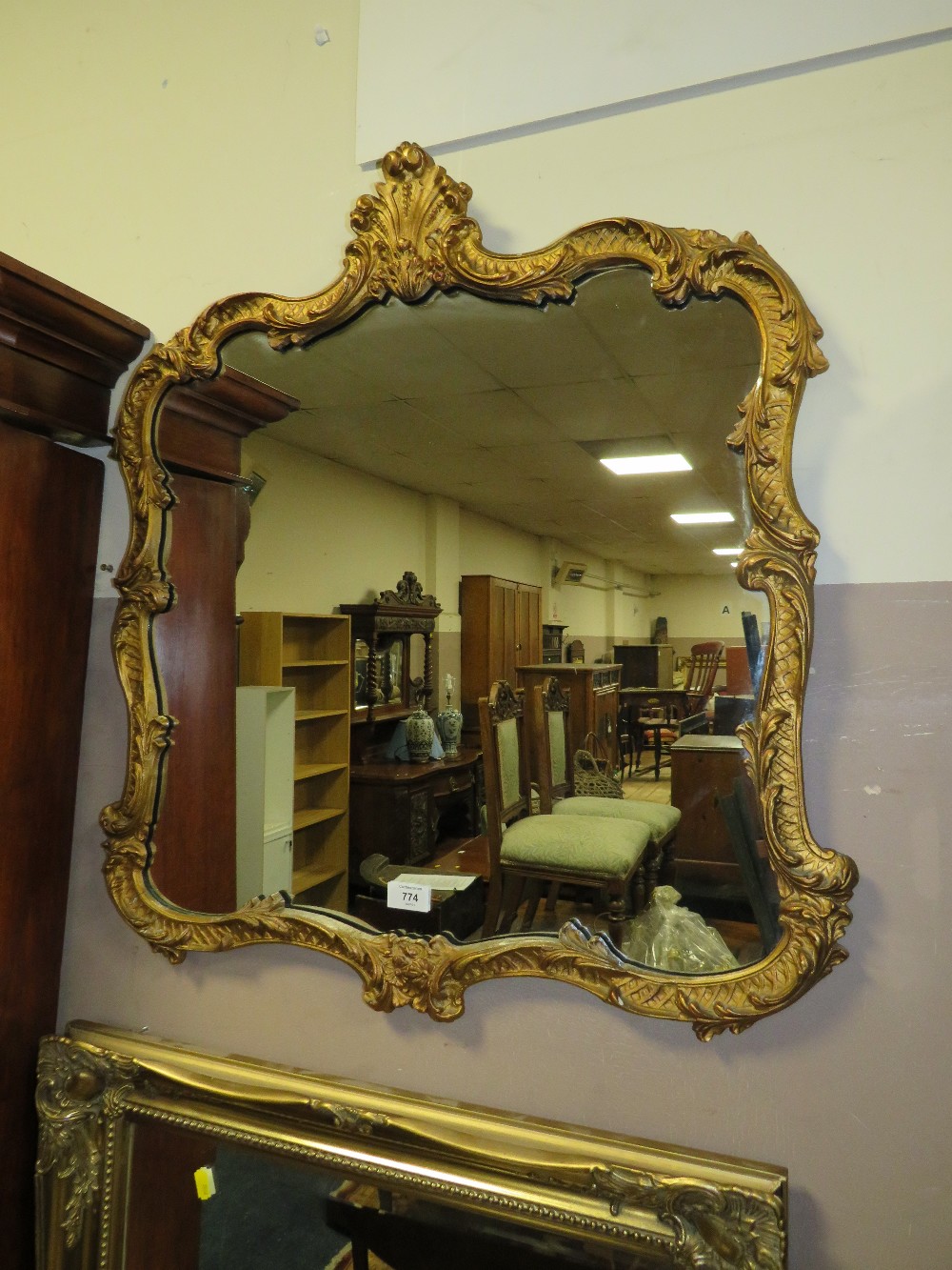 TWO 20TH C GILT WALL MIRRORS - Image 2 of 3