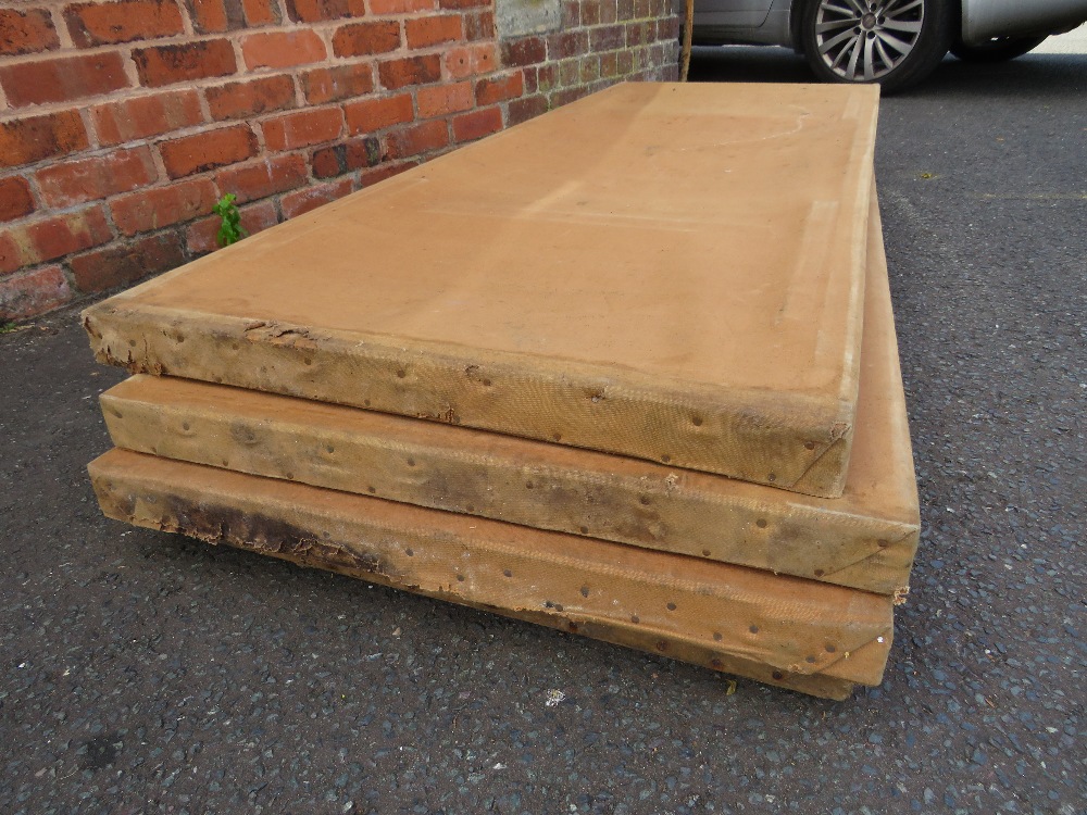 FOUR VINTAGE OAK FRAMED FOLD DOWN MILITARY BEDS,CANVAS TOPPED A/F - Image 8 of 10