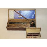 A SMALL BOX OF COLLECTABLES TO INCLUDE A CASED SET OF CONWAY STEWART PEN AND PENCIL