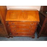 A 20TH C MAHOGANY BUREAU W-90 CM