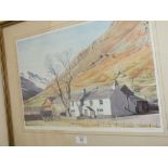 A FRAMED AND GLAZED LIMITED EDITION PRINT OF MIDDLEFELL PLACE LANGDALE BY K ROWLAND -FORD 49/500