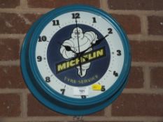 A MICHELIN TYRES WALL CLOCK