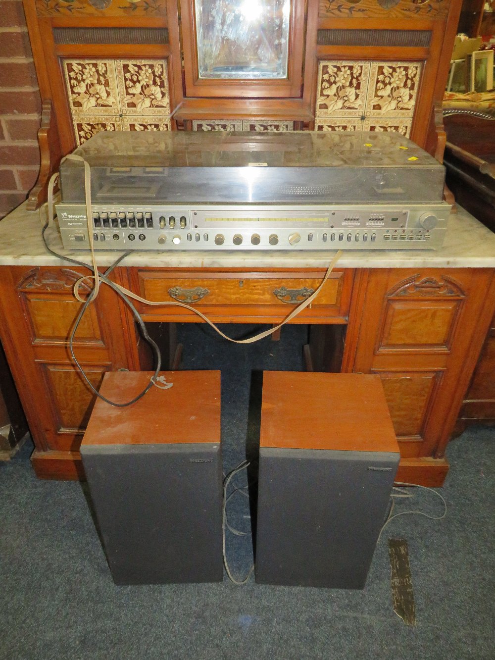 A RETRO MURPHY STEREO MUSIC CENTRE WITH SPEAKERS - HOUSE CLEARANCE - Image 3 of 3