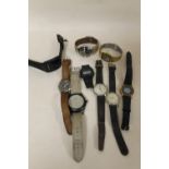 A SMALL COLLECTION OF WRISTWATCHES, WORKING CONDITION UNKNOWN