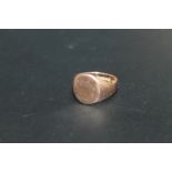 A HALLMARKED 9 CARAT ROSE GOLD RING, approx weight 4.9g, ring size O