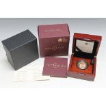 A ROYAL MINT QUEEN ELIZABETH II 2017 SOVEREIGN, complete with box and papers stating a edition limit