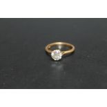 A DIAMOND SOLITAIRE RING, estimated carat weight of 1.25 carats, ring size O