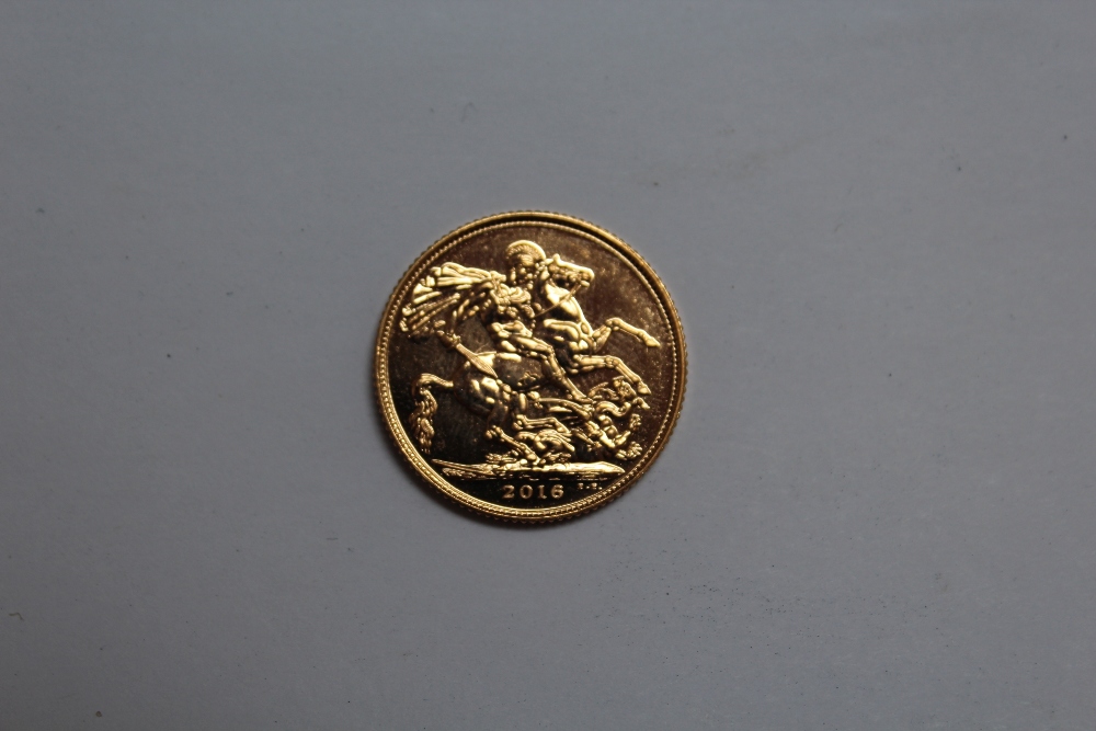 AN ELIZABETH II 2016 GOLD SOVEREIGN