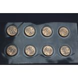 A SEALED SET OF EIGHT UNCIRCULATED ELIZABETH II 2000 GOLD SOVEREIGNS