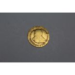 A COLONIAL SPANISH ONE ESCUDO GOLD COIN 1814, named Ferdinand VII, approx weight 3.2g