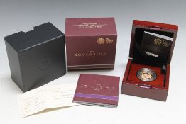 A ROYAL MINT QUEEN ELIZABETH II 2015 SOVEREIGN, complete with box and papers