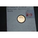 A QUEEN ELIZABETH II 2009 QUARTER SOVEREIGN