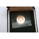 A CASED ELIZABETH II 2000 GOLD HALF SOVEREIGN