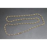 AN ITALIAN 585 GOLD BEAD NECKLACE, stamped Italy 14kt, approx weight 10.4g