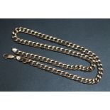 A HALLMARKED 9 CARAT GOLD FLAT LINK NECKLACE, approx weight 11.7g, L 46 cm