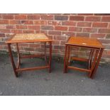 A RETRO TEAK TILE-TOP TABLE AND TWO TEAK G-PLAN TABLES (3)