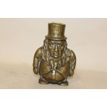 A VINTAGE BRASS MONEY BOX - 'TRANS VAL MONEY BOX'