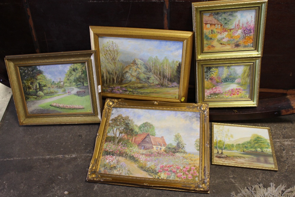 A COLLECTION OF FRAMED OIL PAINTINGS ALL BY CYRIL TALBOT (6)