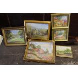 A COLLECTION OF FRAMED OIL PAINTINGS ALL BY CYRIL TALBOT (6)