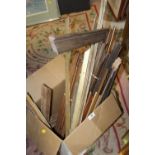 A BOX OF PICTURE FRAME LENGTHS