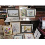 A COLLECTION OF STILL LIFE WATERCOLOURS MOSTLY BY DORA SMITH, TOGETHER WITH A WATERCOLOUR OF A