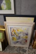 FOUR FRAMED WATERCOLOURS TO INCLUDE STILL LIFE STUDIES SIGNED TYLDESLEY