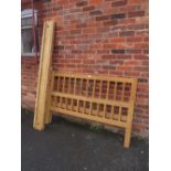 A MODERN STYLE OAK DOUBLE BED FRAME