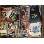 TWO TRAYS OF FOOTBALL PROGRAMMES TO INCLUDE MAN UNITED EXAMPLES