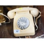 A VINTAGE CREAM TELEPHONE