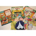 A SELECTION OF THEATRE HAND PUPPETS AND MODEL THEATRE BOOK