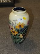 A LARGE TUBE LINED OLD TUPTON WARE VASE, H 28 CM