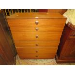 A RETRO 'AVALON' CHEST OF SIX DRAWERS VW-84 CM