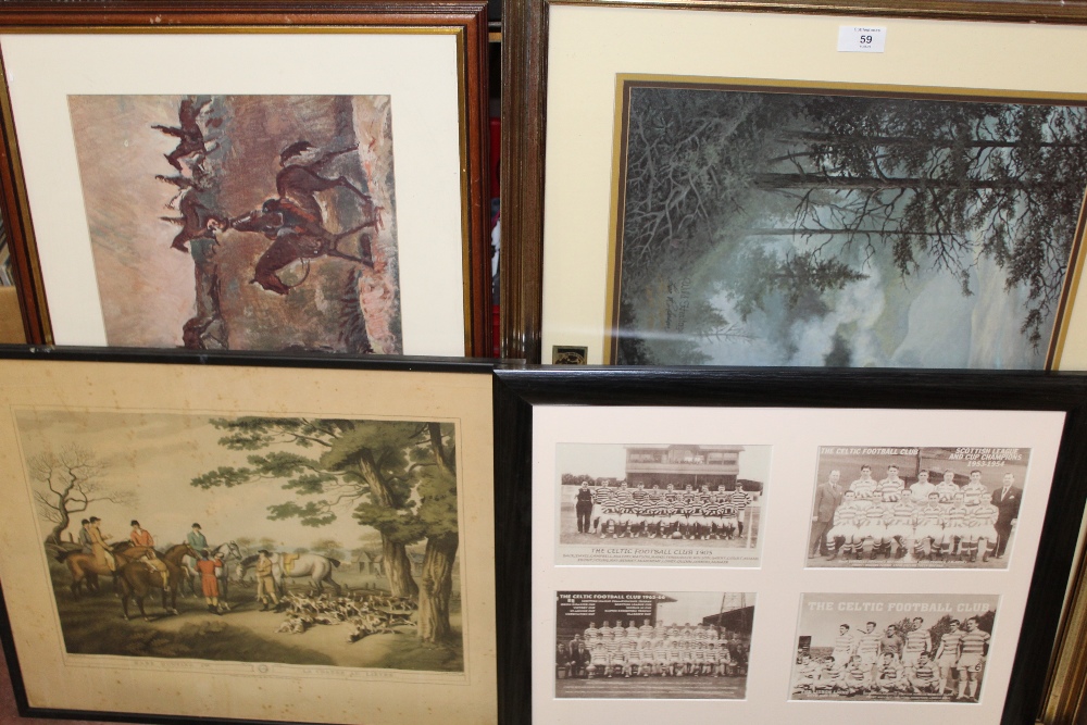 A COLLECTION PRINTS TO INCLUDE A HUNTING PRINT , SIGNED LIMITED EDITION LEE ROBERSON WILD HERITAGE - Image 3 of 3