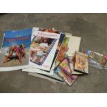 A SELECTION OF MOSTLY 90'S ERA EROTIC CALENDARS PLUS 4 VIDEO TAPES TOGETHER WITH A SMALL SELECTION
