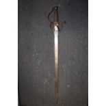 A CONTINENTAL COLADA DEL CID SWORD WITH INTERTWINED BEND WIRE HILT