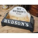 A CAST METAL HUDSONS SOAP DOG BOWL