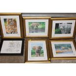 A COLLECTION OF FIVE SIGNED LIMITED EDITION STEPHEN GAYFORD PRINTS TOGETHER WITH ANOTHER (6)