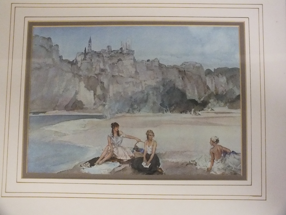 FIVE FRAMED AND GLAZED WILLIAM RUSSELL FLINT PRINTS - Image 4 of 4