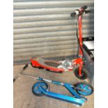 TWO RAZOR SCOOTERS TO INCLUDE AN ELECTRIC EXAMPLE - UNTESTED