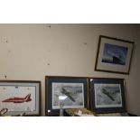 TWO LIMITED EDITION PRINTS BY JOHN BATCHELOR TOGETHER WITH TWO RED ARROW PRINTS (4)