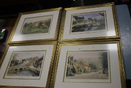 FOUR SIGNED LIMITED EDITION ALAN INGHAM PRINTS OF VILLAGE SCENES