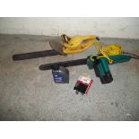 AN ELECTRIC CHAINSAW, ELECTRIC HEDGETRIMMER ETC.