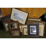 A QUANTITY OF FRAMED AND GLAZED PICTURES AND PRINTS