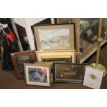 A QUANTITY OF FRAMED AND GLAZED PICTURES AND PRINTS