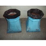 A PAIR OF CHIMNEY POT PLANTERS