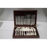 A CASED CANTEEN OF CUTLERY