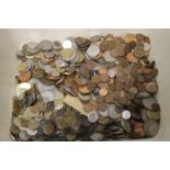 A TUB OF BRITISH & WORLD COINS