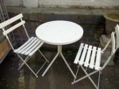 A FOLDING TWO SEATER IKEA BISTRO TABLE SET
